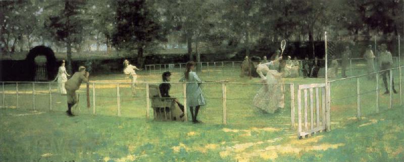 John Lavery THe Tennis Party Norge oil painting art